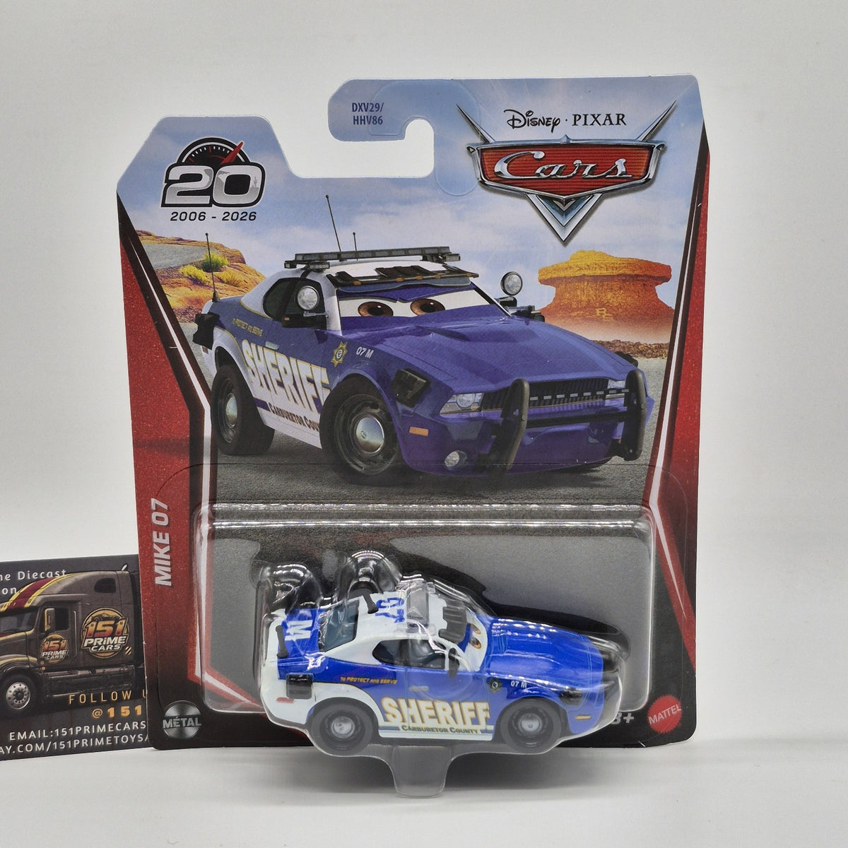 Disney Pixar Cars Mike 07 Sheriff 20th Anniversary New 2026 Metal Series0