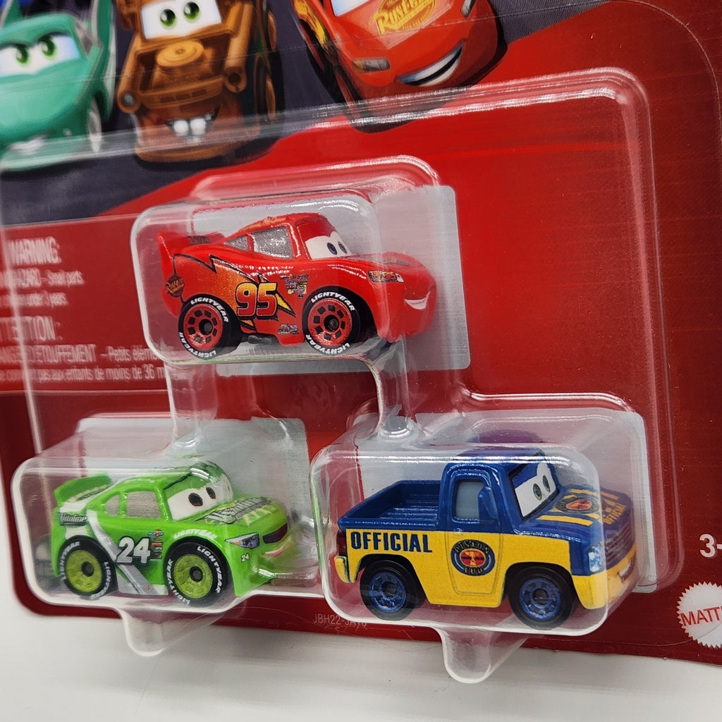 New Pixar Cars Disney Mini Racers McQueen Brick Yardley Dexter Hoover1
