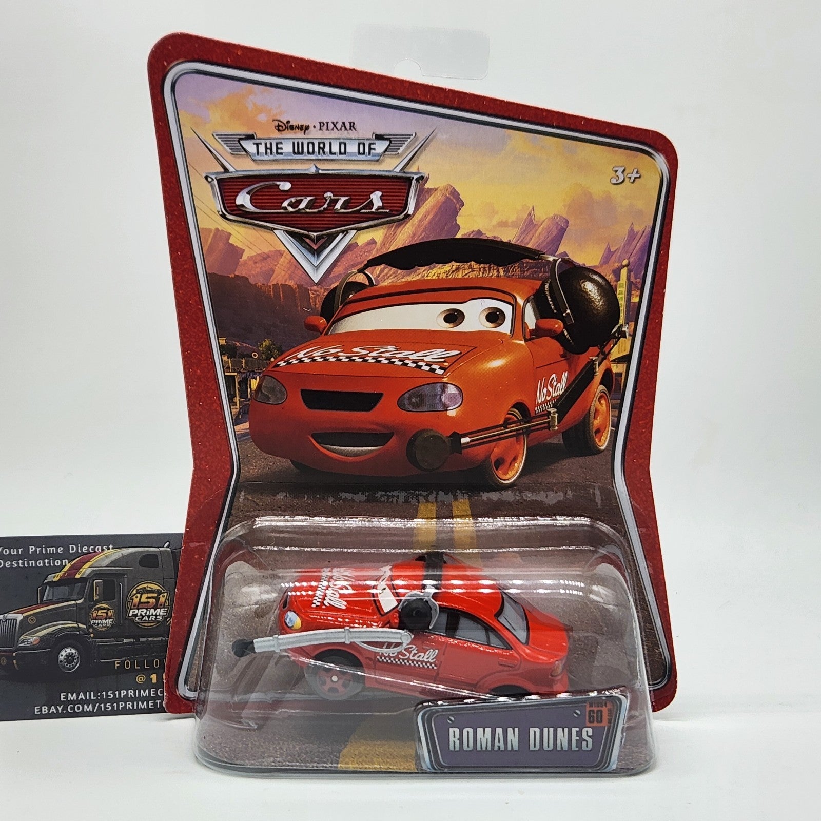 Disney Pixar Cars 2008 World Of Cars Roman Dunes #60 No Stall Pit Crew0