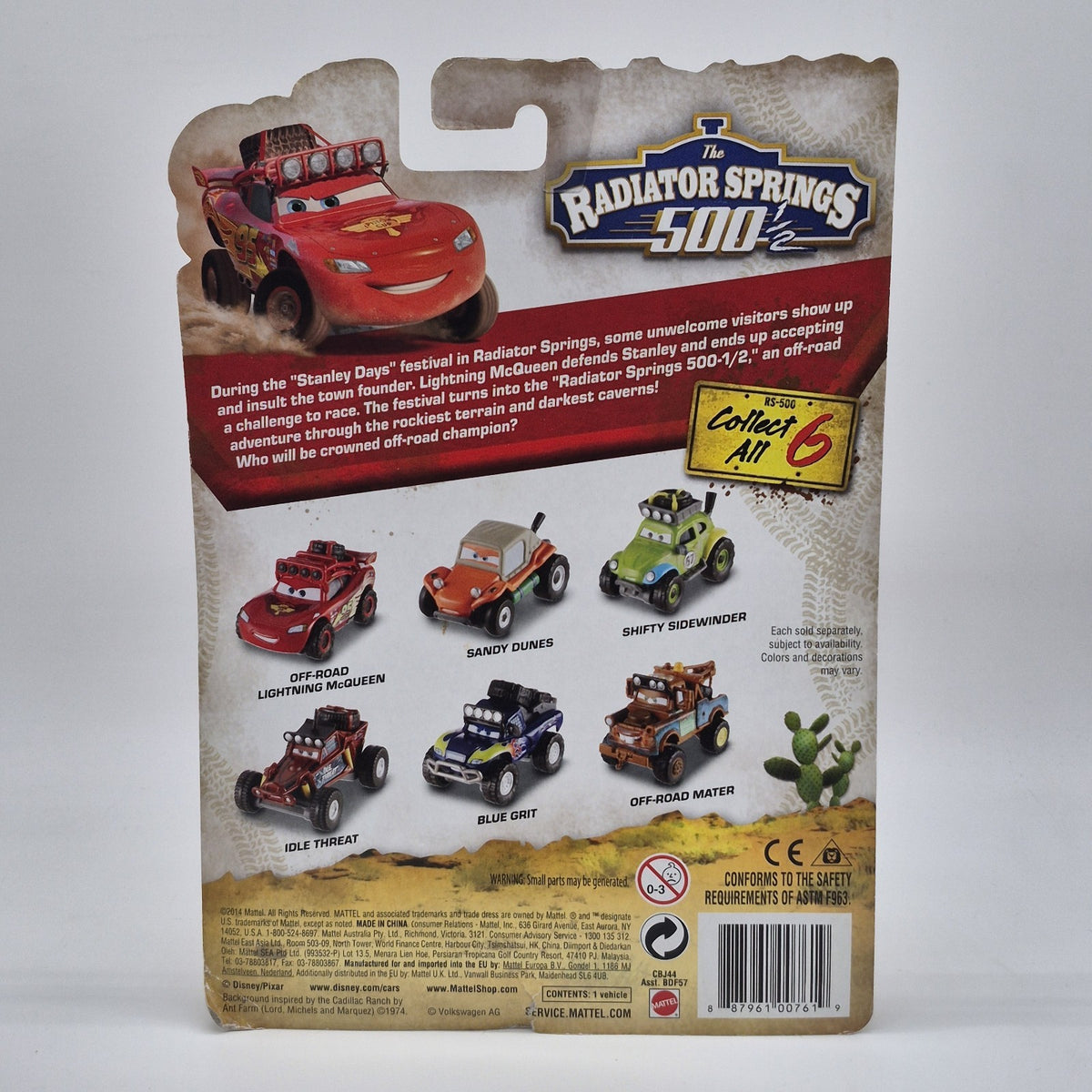 OFF ROAD MATER Disney Pixar Cars 2014 Radiator Springs 500 1/2 Diecast 1:556