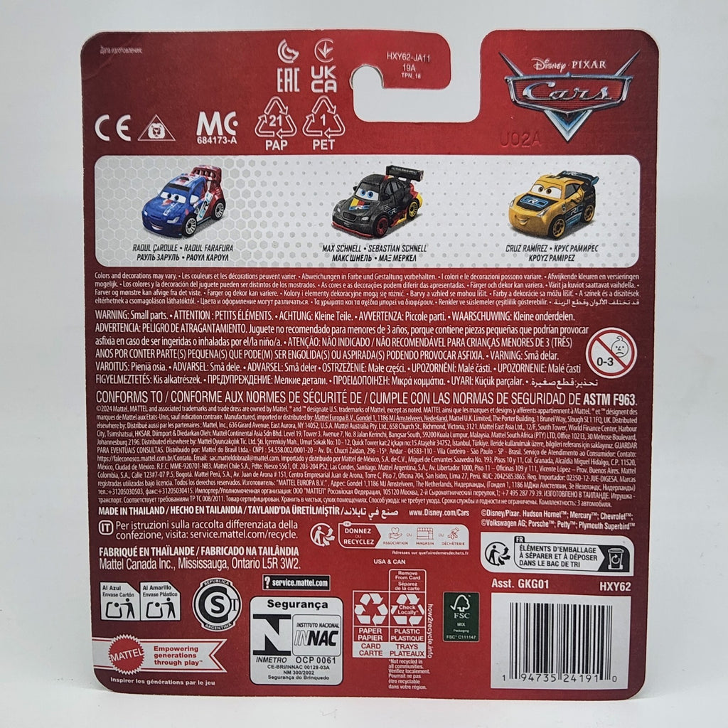 Disney Pixar Cars Mini Racers GRC Max Schnell Raoul Caroule Cruz Ramirez Diecast3