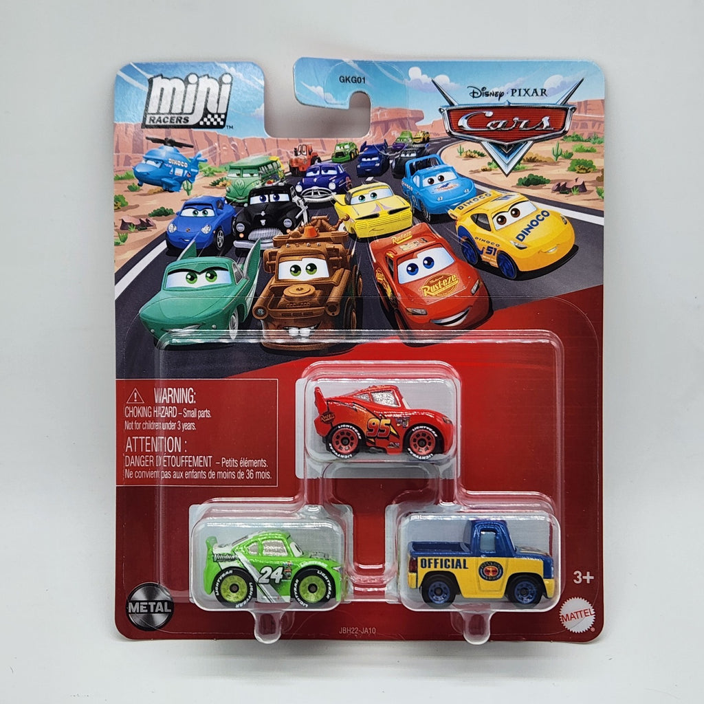 New Pixar Cars Disney Mini Racers McQueen Brick Yardley Dexter Hoover0