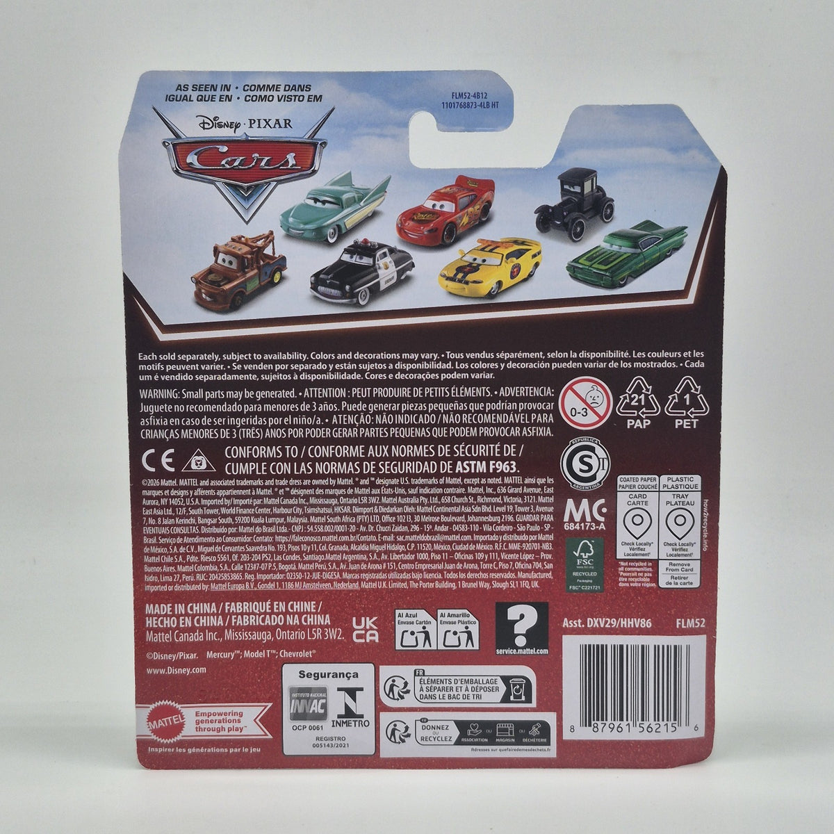 Chick Hicks 2027 Disney Pixar Cars 1:55 New Mattel Diecast Toy HTB2