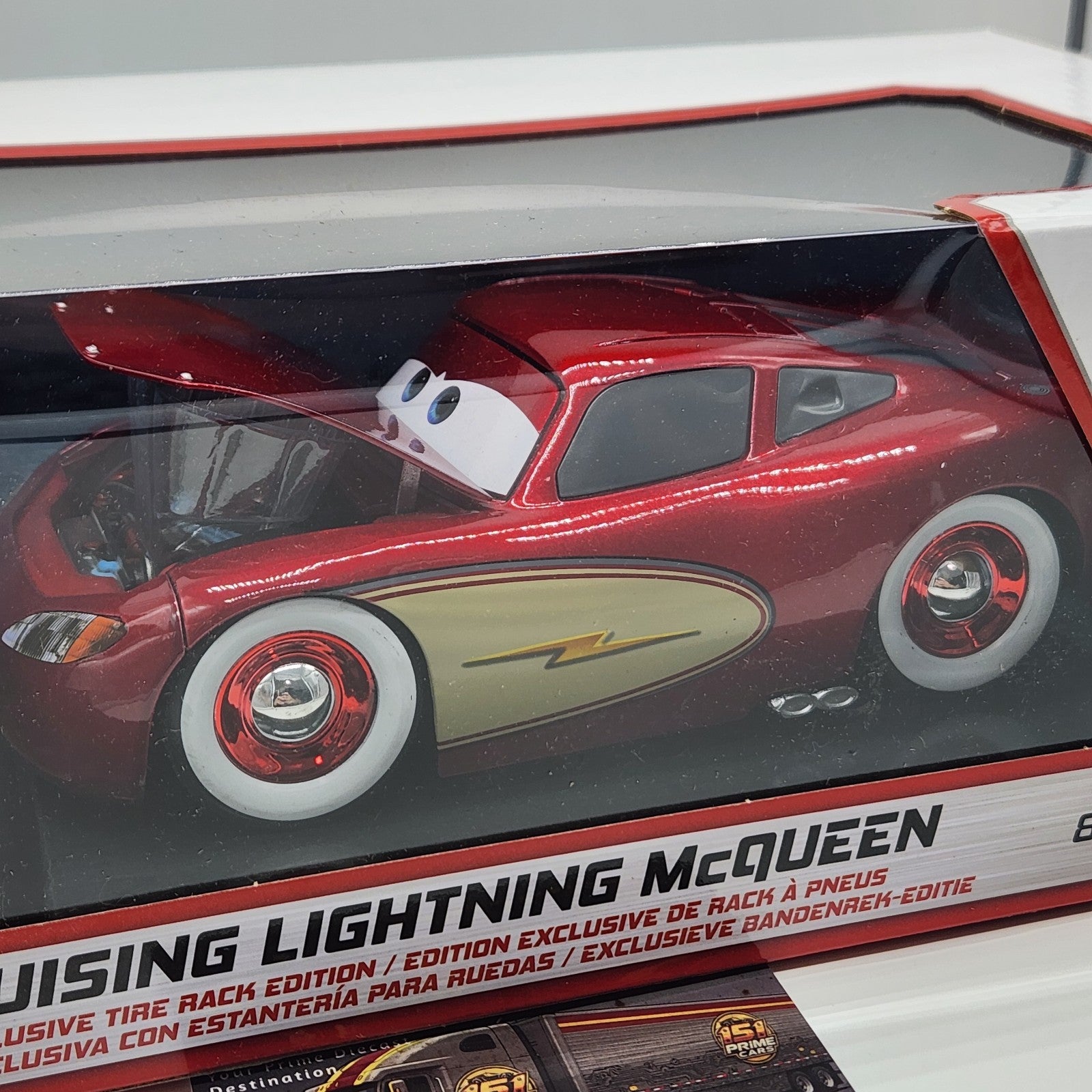 Cruising Lightning McQueen Disney Pixar Cars Jada Hollywood Rides 1:24 Tire Rack1