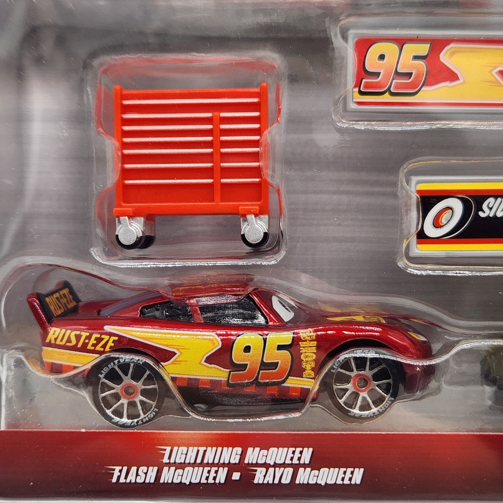 Disney Pixar Cars NASCAR 2 Pack Lightning McQueen Carstin Ace Dillon Tool Box2